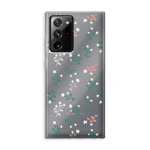 CaseCompany Small white flowers: Samsung Galaxy Note 20 Ultra / Note 20 Ultra 5G Transparant Hoesje