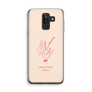 CaseCompany Where flowers bloom: Samsung Galaxy J8 (2018) Transparant Hoesje