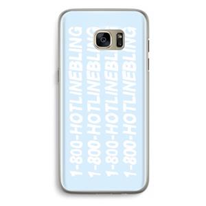 CaseCompany Hotline bling blue: Samsung Galaxy S7 Edge Transparant Hoesje