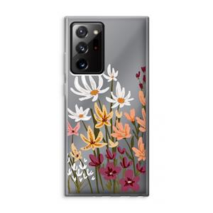 CaseCompany Painted wildflowers: Samsung Galaxy Note 20 Ultra / Note 20 Ultra 5G Transparant Hoesje