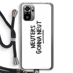 CaseCompany Neuters: Xiaomi Redmi Note 10S Transparant Hoesje met koord