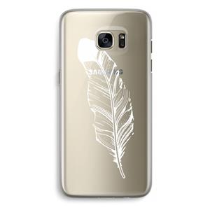 CaseCompany Pluim: Samsung Galaxy S7 Edge Transparant Hoesje