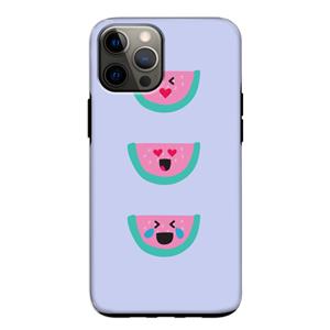 CaseCompany Smiley watermeloen: iPhone 12 Tough Case