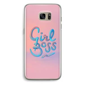 CaseCompany Girl boss: Samsung Galaxy S7 Edge Transparant Hoesje