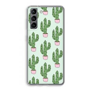 CaseCompany Cactus Lover: Samsung Galaxy S21 Transparant Hoesje