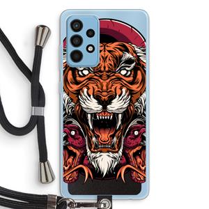CaseCompany Tiger and Rattlesnakes: Samsung Galaxy A52 Transparant Hoesje met koord
