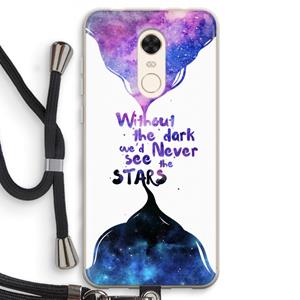 CaseCompany Stars quote: Xiaomi Redmi 5 Transparant Hoesje met koord