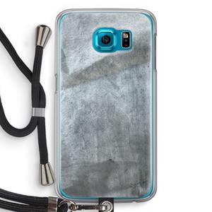 CaseCompany Grey Stone: Samsung Galaxy S6 Transparant Hoesje met koord