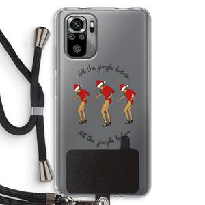 CaseCompany Jingle Ladies: Xiaomi Redmi Note 10S Transparant Hoesje met koord