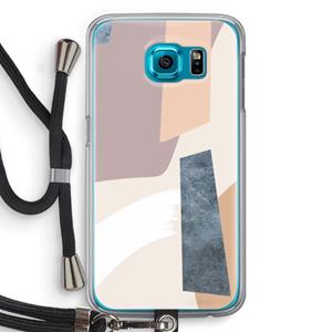 CaseCompany Luca: Samsung Galaxy S6 Transparant Hoesje met koord