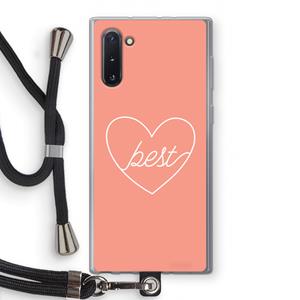 CaseCompany Best heart: Samsung Galaxy Note 10 Transparant Hoesje met koord