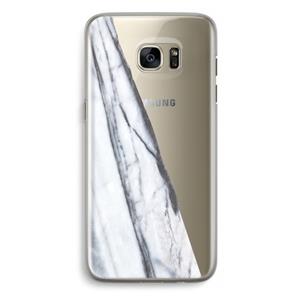CaseCompany Gestreepte marmer: Samsung Galaxy S7 Edge Transparant Hoesje