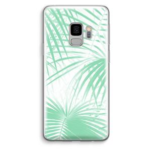 CaseCompany Palmbladeren: Samsung Galaxy S9 Transparant Hoesje
