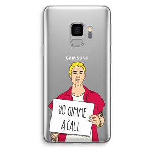 CaseCompany Gimme a call: Samsung Galaxy S9 Transparant Hoesje