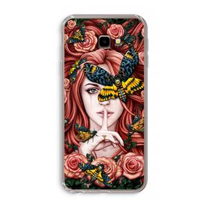 CaseCompany Lady Moth: Samsung Galaxy J4 Plus Transparant Hoesje