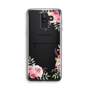 CaseCompany Rozen: Samsung Galaxy J8 (2018) Transparant Hoesje