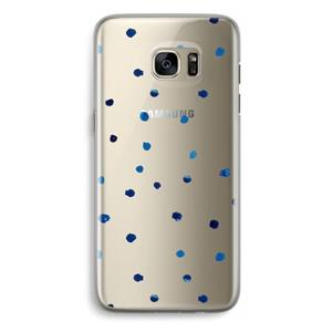 CaseCompany Blauwe stippen: Samsung Galaxy S7 Edge Transparant Hoesje