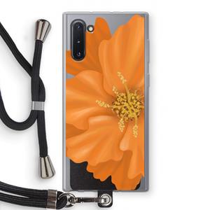 CaseCompany Orange Ellila flower: Samsung Galaxy Note 10 Transparant Hoesje met koord