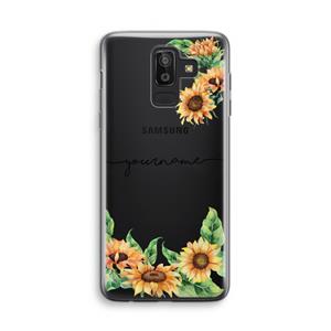 CaseCompany Zonnebloemen: Samsung Galaxy J8 (2018) Transparant Hoesje