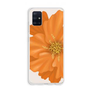 CaseCompany Orange Ellila flower: Galaxy A51 4G Transparant Hoesje