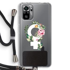 CaseCompany Venus: Xiaomi Redmi Note 10S Transparant Hoesje met koord