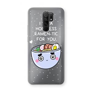 CaseCompany I'm A Hopeless Ramen-Tic For You: Xiaomi Redmi 9 Transparant Hoesje