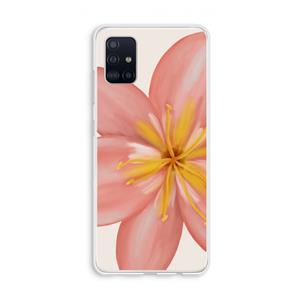 CaseCompany Pink Ellila Flower: Galaxy A51 4G Transparant Hoesje