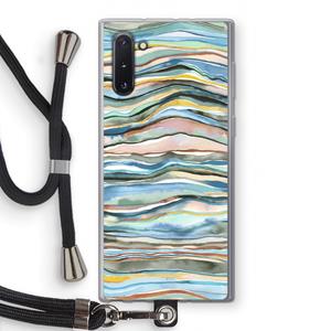 CaseCompany Watercolor Agate: Samsung Galaxy Note 10 Transparant Hoesje met koord