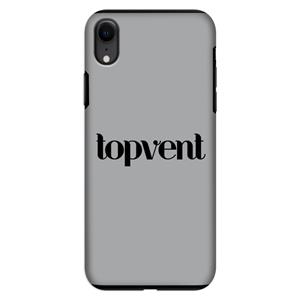 CaseCompany Topvent Grijs Zwart: iPhone XR Tough Case