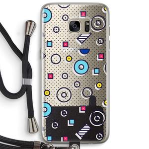 CaseCompany 8-bit N°9: Samsung Galaxy S7 Edge Transparant Hoesje met koord