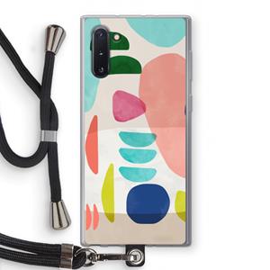 CaseCompany Bold Rounded Shapes: Samsung Galaxy Note 10 Transparant Hoesje met koord