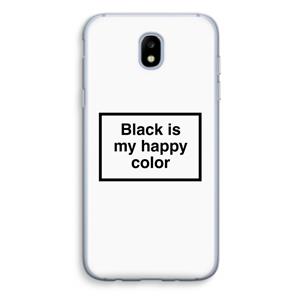 CaseCompany Black is my happy color: Samsung Galaxy J5 (2017) Transparant Hoesje