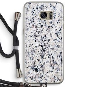 CaseCompany Gespikkelde marmer: Samsung Galaxy S7 Edge Transparant Hoesje met koord