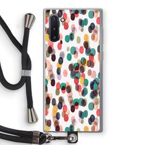 CaseCompany Tropical Dots: Samsung Galaxy Note 10 Transparant Hoesje met koord