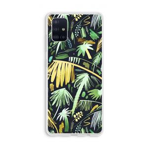 CaseCompany Tropical Palms Dark: Galaxy A51 4G Transparant Hoesje