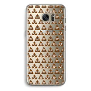 CaseCompany Poop emoji: Samsung Galaxy S7 Edge Transparant Hoesje