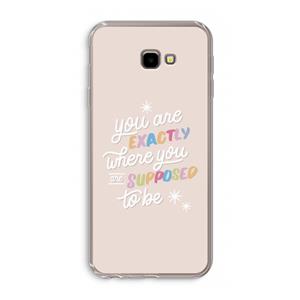 CaseCompany Right Place: Samsung Galaxy J4 Plus Transparant Hoesje