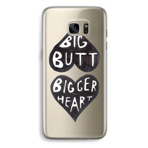 CaseCompany Big butt bigger heart: Samsung Galaxy S7 Edge Transparant Hoesje