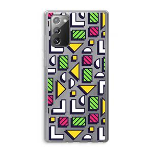 CaseCompany 8-bit N°4: Samsung Galaxy Note 20 / Note 20 5G Transparant Hoesje