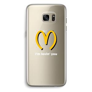 CaseCompany I'm lovin' you: Samsung Galaxy S7 Edge Transparant Hoesje