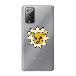 CaseCompany Kleine leeuw: Samsung Galaxy Note 20 / Note 20 5G Transparant Hoesje