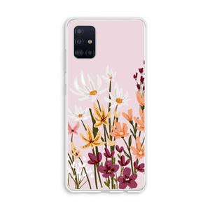 CaseCompany Painted wildflowers: Galaxy A51 4G Transparant Hoesje