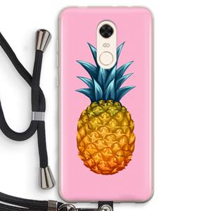 CaseCompany Grote ananas: Xiaomi Redmi 5 Transparant Hoesje met koord