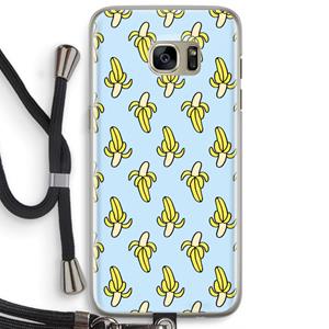 CaseCompany Bananas: Samsung Galaxy S7 Edge Transparant Hoesje met koord