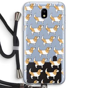 CaseCompany Doggy: Samsung Galaxy J5 (2017) Transparant Hoesje met koord