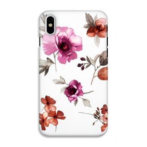 CaseCompany Geschilderde bloemen: iPhone X Tough Case