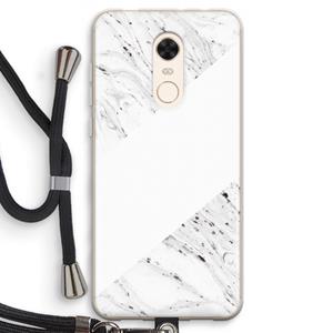 CaseCompany Biggest stripe: Xiaomi Redmi 5 Transparant Hoesje met koord