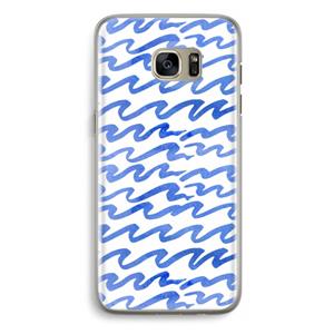 CaseCompany Blauwe golven: Samsung Galaxy S7 Edge Transparant Hoesje
