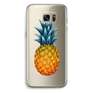 CaseCompany Grote ananas: Samsung Galaxy S7 Edge Transparant Hoesje