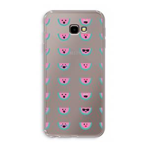 CaseCompany Smiley watermeloenprint: Samsung Galaxy J4 Plus Transparant Hoesje
